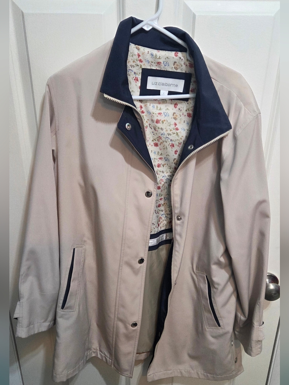 LIZ CLAIBORNE Large SP BEIGE WOMAN'S JACKET Spring Jacket Brand New Condition